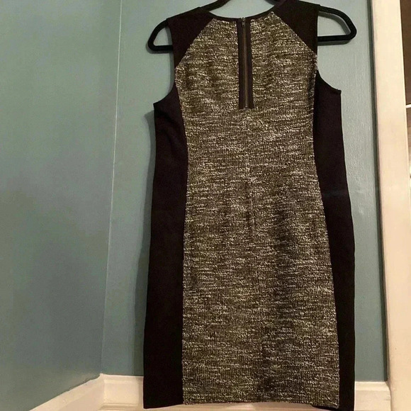 Eileen Fisher petite - dress- PM - black side panels with tweed pattern center - Picture 6 of 6